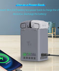 100W Drone Battery Fast Charger Station For Mini 5 Pro Mini 4 Pro Mini 3 Pro And Mini 3 Intelligent Auto Detect Charging Recharges Up To Two Batteries Storage Mode Keeps Charge At 60 To 65 Percent Compact Portable Drone Accessory used as power bank charging phone.