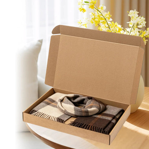 Heavy Duty 17x11x2 Shipping Boxes 20 Pack Brown Corrugated Cardboard Mailers Kraft Packing For Small Biz And Online Sellers with scarf
