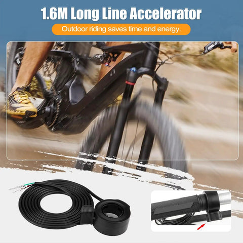 7 Eighth Inch Thumb Throttle For E Bikes And Electric Scooters Ride Ready Universal 12V To 72V Speed Controller Fits 22mm Handlebars