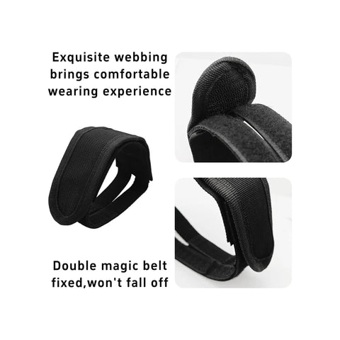 Close-up of Four Pack Adjustable Bicycle Pedal Straps For Kids And Adults showing durable nylon and secure fit features.