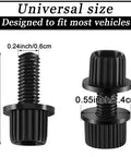Image showing dimensions of a bolt from the 16 Pairs Nylon License Plate Screws Bolts Nuts Fasteners Kit For Motorcycle And Bike Cover Plates Holder Durable Nylon Fasteners For Easy Installation.