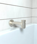 3-Inch Tub Spout With Diverter In Brushed Nickel Modern Look Universal Retrofit For Easy Install Quick Bathroom Update