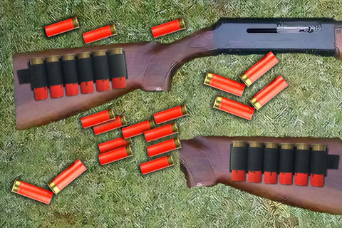 Side Saddle Shotgun Shell Carrier For 12 And 20 Gauge Holds 6 Rounds Tactical Buttstock Ammo Card With MOLLE Attachment