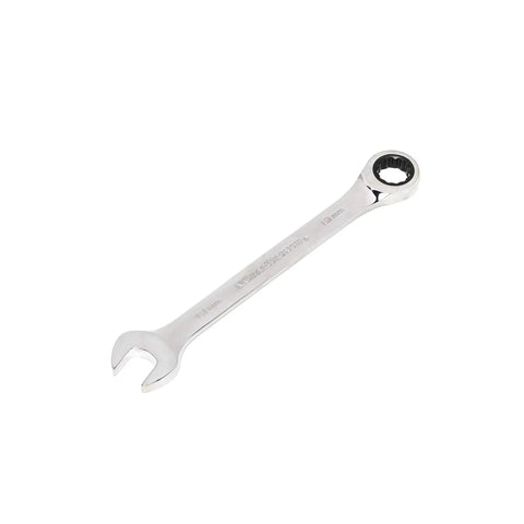 Single wrench from 20 Piece Ratcheting Wrench Set SAE And Metric With 72 Tooth Box Ends And 5 Degree Swing Off Corner Design