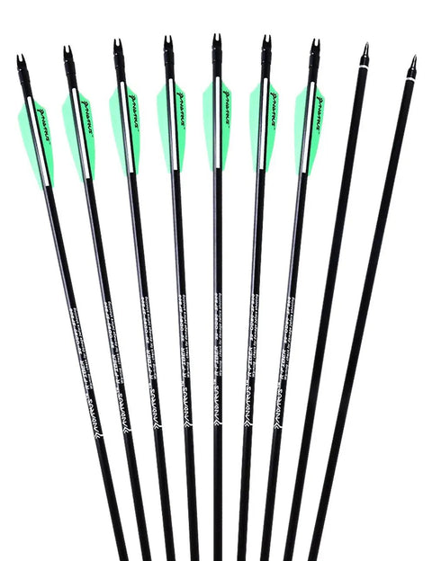 30 Inch Fiberglass Archery Practice Arrows With Replaceable Arrowheads And Nickel Plated Stainless Steel Tips Spine 500