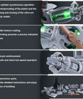 Five Cylinder Radial Engine Model Kit That Actually Runs With LED Lights 1:5 Scale Aircraft Engine 3D Printed Mechanical Assembly Toy STEAM Educational Gift For Adults And Hobbyists, 3D-printed parts and LED glow
