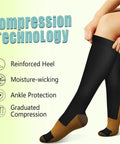Compression Socks 15 To 20 MmHg All Day Comfort For Men And Women 8 Pairs Circulation Support, reinforced heel, black