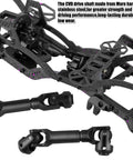 Carbon Fiber Chassis Kit With Front Mounted Transmission Upgrade For 1 By 10 RC Crawlers SCX10 SCX10 II Capra 1.9 UTB Aluminum Gearbox
