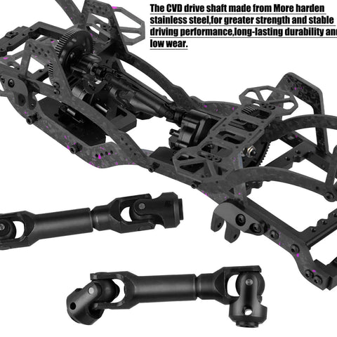 Carbon Fiber Chassis Kit With Front Mounted Transmission Upgrade For 1 By 10 RC Crawlers SCX10 SCX10 II Capra 1.9 UTB Aluminum Gearbox