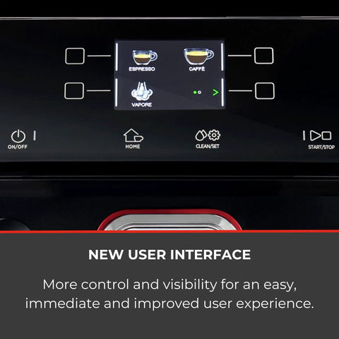 User interface of Super Automatic Espresso Machine With One Touch Brewing And On The Fly Settings to Nail Your Favorite Cups.
