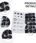 125 Piece Rubber Grommets Kit With Open And Closed Grommets And Storage Case For Cable And Wiring Projects, Automotive And Marine Electrical, DIY Home Improvement Gear For Quick, Clean Wire Runs; open cases