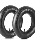 Two Pack 4.80 4.00 8 Inner Tubes With TR13 Straight Valve Stem for Wheelbarrows Hand Trucks Lawn Mowers Carts Trailers Wagons