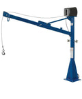 Built Tough AC Power Jib Crane With 1500 Lb Capacity And 66 Inch Telescoping Boom, 360 Swivel, Powered Cable Winch side view