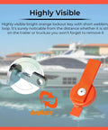 Bistras surge brake lockout key with magnetic strap and orange nylon band for UFP boat trailer brakes (A-60/A-75/A-84)
