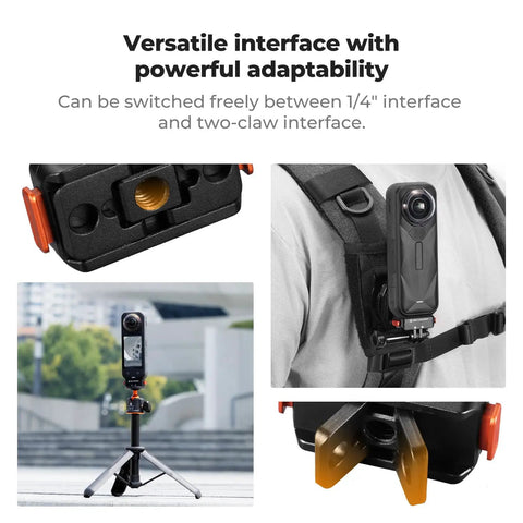 Upgrade Magnetic Quick Release Mount For X5 With One Quarter Inch Screw Hole Adapter Connection And Safety Lock