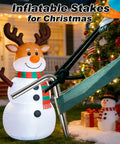 7 Inch Tent Stakes 18 Pack Heavy Duty Metal Garden Pegs for Christmas outdoor decor anchoring inflatable snowman