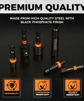 68 Piece Impact Screwdriver Bit Set Beast Pro Grade Black Oxide Coated Bits displaying premium quality, corrosion and rust resistance.