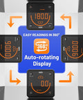Built Tough Digital Angle Gauge And Bevel Finder With Rock Solid Magnetic Base And Bright Backlit Screen for easy 360 degree readings.
