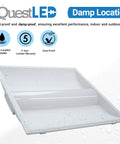 2x2 LED Center Basket Troffer Panel 2 Pack 28W 3500K Warm White Bright as Day 3640 Lumens featuring damp-proof design