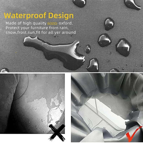 Built To Last Heavy Duty Outdoor Table Cover With UV Protection And Waterproof Weatherproof Shield 90.55 Inch Size waterproof design showcasing water resistance