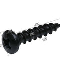100 Pack Size 6 Coarse Deep Thread Pan Head Wood Screws With Black Phosphate Finish For Wood And MDF, Phillips Drive Size 2
