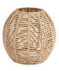 Khaki Rattan Pendant Lamp Shade With Hollow Basket Design For Bedroom Living Room Hallway Dining, Natural Rattan Material