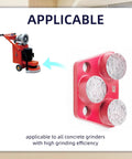 3 Piece Trapezoid Diamond Grinding Disc Set 30 Grit For Floor Grinding Pads Concrete Granite Marble Stone Polishing M9 Mounting Hole