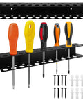 Heavy Duty Screwdriver Holder Wall Mount With 23 Holes, 12.6 Inch Long Tool Organizer Rack For Garage, Workshop Or Shed.