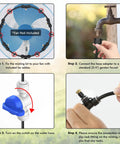 Outdoor Misting Fan Kit With 16.4 Ft Mist Hose For Patio And Backyard Cooling Portable Water Mister System With Independent Valve setup