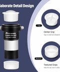 Universal 1.25 Inch Telescope Dust Cap And Plug Kit For Eyepieces Barlow Lenses T Adapters Focuser Diagonal And Other 1.25 Inch Accessories Includes Five Dust Caps And Five Dust Plugs For Dual Layer Dust Protection, showcasing design details with center grip and textured grips.