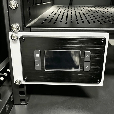Top Shelf Rack Mount Plate For Intelligent Controllers 19 Inch Server Bracket with secure AC Infinity Controller installation.