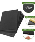 8 Pack 12X8 Inch Neoprene Foam Pads With Rock Solid Adhesive Grip Non Slip Shock Resistant Rubber Pads For Drawers And Gear Soundproof Vibration Damping Compact Heavy Duty Cushioning, showing texture and features.