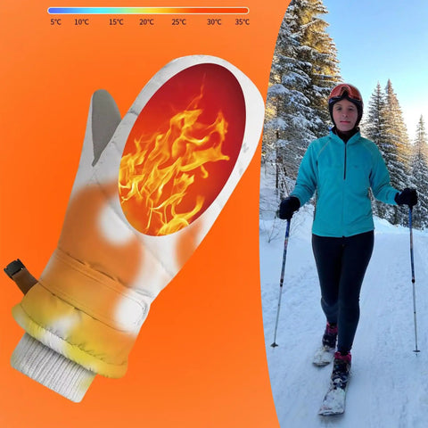 Women Ski Gloves Velvet Lined Thickened Winter Mittens With Windproof Water Resistant Non Slip Palm For Cold Weather Outdoor Warm Cozy Fit