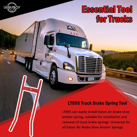 Pro-Grade Heavy Duty Truck Brake Spring Tool For Eaton Air Brake Shoe Anchor Springs Installation And Removal