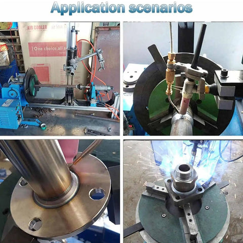 Application scenarios of Rotary Welding Positioner Turntable With 65 Mm Chuck And Foot Pedal Control for precise heavy metalwork.