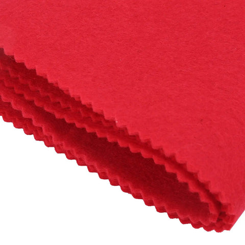 Close-up of red felt fabric for Red Felt Piano Keyboard Dust Cover For Digital Pianos Protect Keys From Dust And Scratches, Washable Design, 49.2 x 5.7 Inches, 1 Piece, Easy Fit That Keeps Your Keyboard Lookin Fresh When Idle, showing texture.