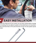 Person installing wheel with 38 Piece 12G Bicycle Spokes Set 135mm Carbon Steel Galvanized Silver Tone Wheel Spokes Kit