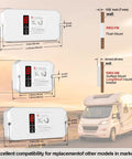 RV Dual CO And Propane Alarm Hardwired 12V DC Detector With Three Brackets for motorhomes with installation instructions.