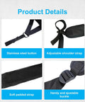 Close-up of adjustable shoulder strap details on Back Hip Arrow Quiver For Recurve And Compound Bow, showing various components.