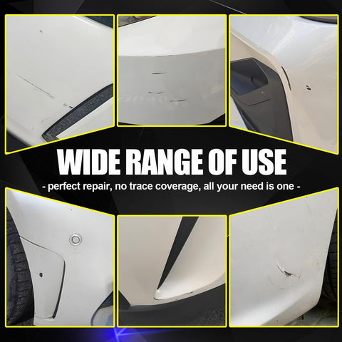 Close-up of scratches on BMW panels, repairable with BMW Alpine White 300 Touch Up Paint Kit For BMW Cars No Fuss Two In One Scratch Repair With Pen Tip And Brush Color Matched For Quick And Easy Fix That Delivers A Seamless Finish On All BMW Models.