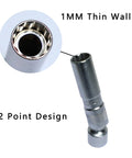 BMW 16mm Magnetic Thin Wall Spark Plug Socket With Extra Strong Magnet And Swivel Head For Easy Plugs Change Slim Reach For Tight Engine Bays Keeps Plugs From Dropping Pro Grade Automotive Tool, 12-point design