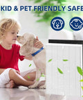 Child and dog with Replacement Air Purifier Filter Kit with 2 H13 True HEPA Filters and 8 Activated Carbon PreFilters, kid and pet friendly