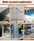Image showcasing Rock Solid 304 Stainless Steel Glass Spigot Clamps Side Mount Brackets for various applications like stairs and pools.