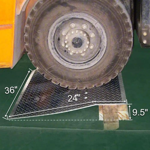 Heavy Duty Aluminum Dock Plate And Loading Ramp Crushes 3000 Lbs Loads With Beast Mode Strength For Pallet Jacks And Carts 24 By 36 Inch build under fork truck tire.