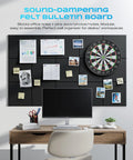 Straight Up Heavy Density Peel And Stick Soundproof Wall Panels 12 Inch Square Acoustic Foam Tiles Killing Background Noise For Home Office Studio Recording Sleek Black Finish on a felt bulletin board with notes and images.