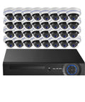 Top Tier 32 Channel 4K NVR Records Up To 8 Megapixel Resolution Across All Ports with 32 indoor cameras displayed.