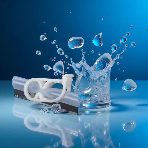 10 Pcs White Plastic Tubing Clamps One Quarter Inch to One Half Inch Adjustable Tube Clamp for Flow Control with water splash effect