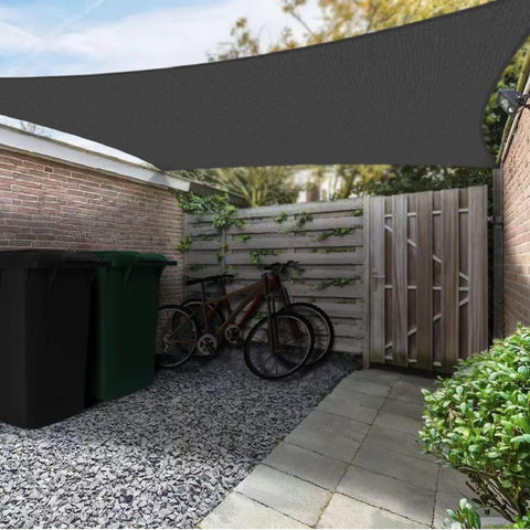 Rectangle Sun Shade Sail 16x20 Feet UV Block Canopy For Patio Backyard Lawn Garden And Outdoor Activities Graphite Color Easy Setup
