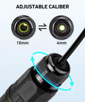 Close-up of IP68 3 Pack Outdoor Junction Box Kit With 3 Pin Connectors, showing adjustable wire inlets from 4mm to 10mm.