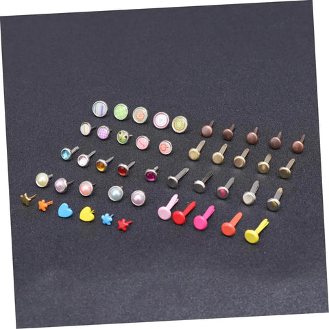 110 PCS Colorful Metal Brads Fasteners For Scrapbooking And Cardmaking, DIY Craft Decoration Kit With Split Pins, Durable Alloy Embellishments